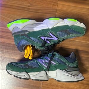 New Balance Green and Purple Sneakers